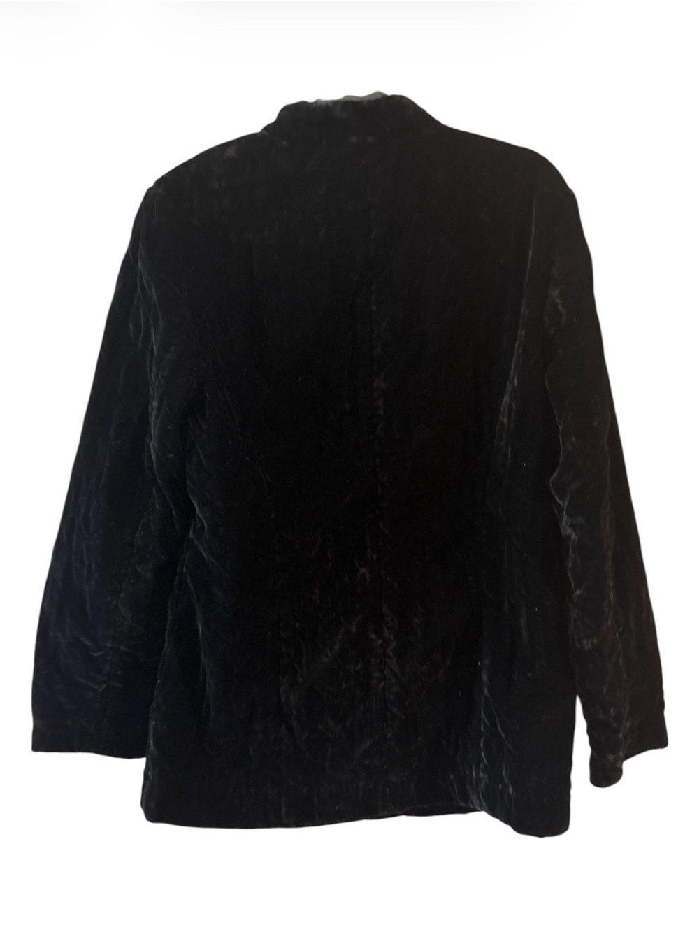 Coldwater Creek Black Velvet Asian-Inspired Jacket Size Medium - Picture 3 of 14